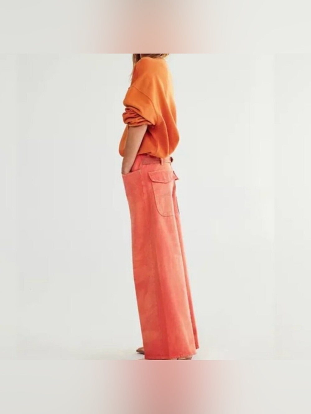 Free People WTF Waterfalls Baggy Wide Leg Jeans
Size 26 | Coral Sunset Wash - Picture 4 of 4